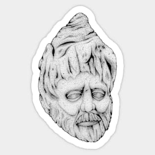 Stonehead (Black & White) Sticker